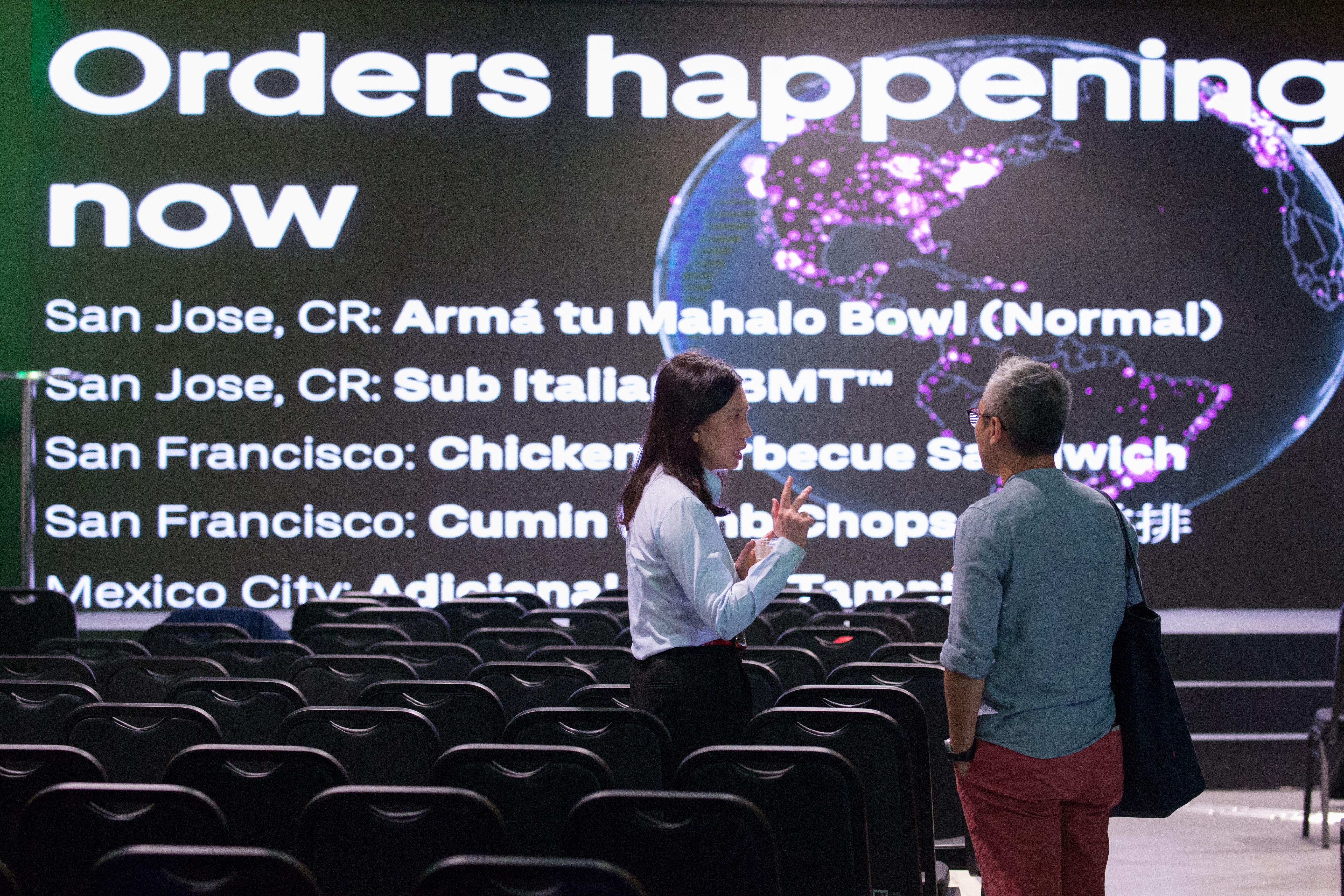 Future of Food globe on stage